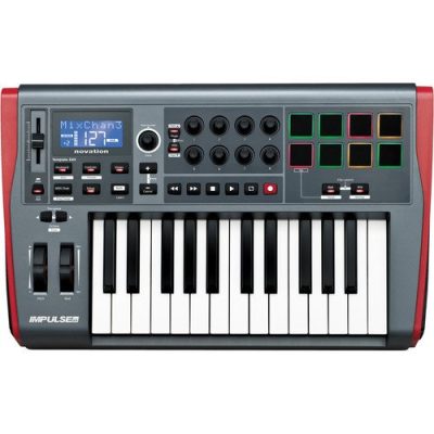 Novation Impulse 25 MIDI Keyboard Controller with 25 Semi-Weighted Keys and 8 Pads