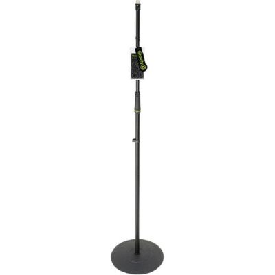 Gravity Microphone Stand GMS23 Black with Round Cast-Iron Base