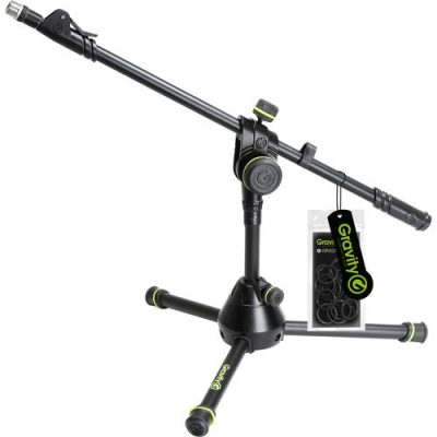 Gravity Short Heavy Duty Microphone Stand GMS3122HDB 12.6in for Bass Drum Miking