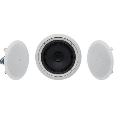 QSC Ceiling Speaker AC-C8T-nb 8-Inch Full-Range 130° Coverage White