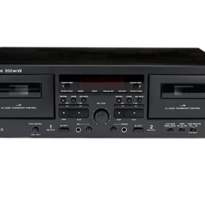Tascam Dual Cassette Player Recorder 202MK7 with Auto Reverse Rackmount