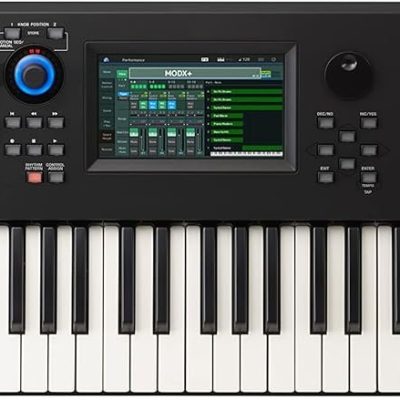 Yamaha MODX7+ 76-Key Synthesizer Workstation, Semi-Weighted Keys, Black