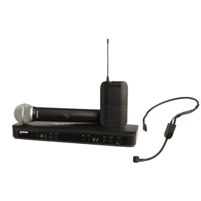 Shure Wireless Combo System BLX1288UK with PG58 Handheld and PGA31 Headset, 90m Range