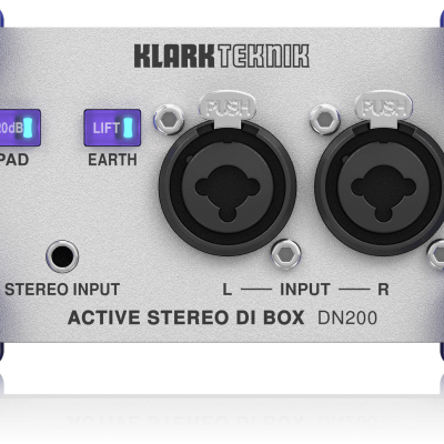 Klark Teknik DN200 V2 2-Channel Active DI Box with High-Headroom +48V Phantom Power