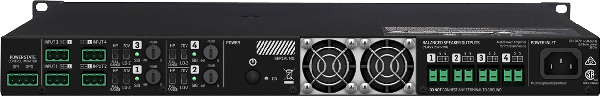 Lab Gruppen E 10:4 1000W 4-Channel Amplifier for Installations - Image 2