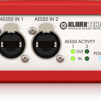 Klark Teknik DN9610 Dual Port AES50 Repeater, 100m Range, 96 kHz Capacity