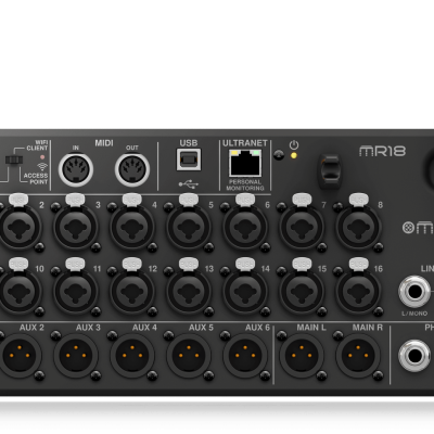 Midas Digital Mixer MR18 with 16 PRO Preamps and 18-Channel USB Interface
