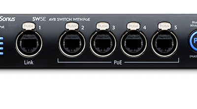 PreSonus SW5E 5-Port AVB Switch with PoE and Locking XLR Ethernet