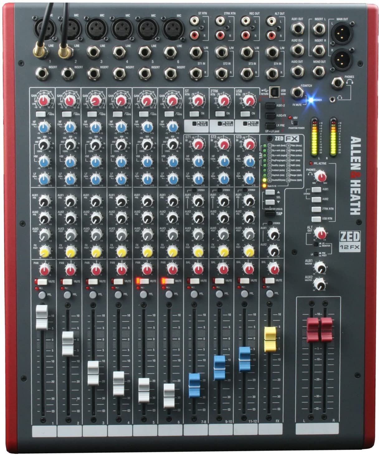 Allen & Heath ZED-12FX Audio Mixer with USB and 16 Effects