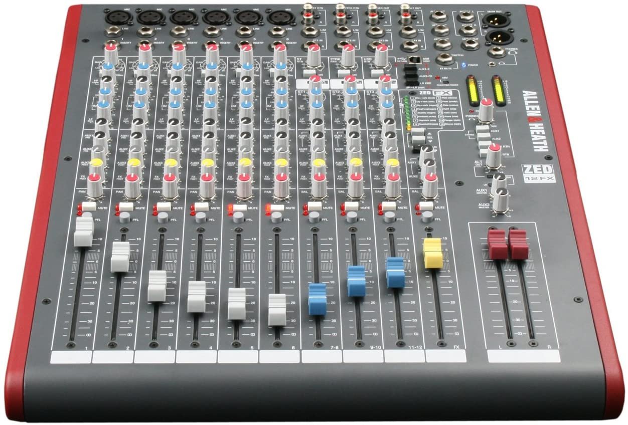 Allen & Heath ZED-12FX Audio Mixer with USB and 16 Effects - Image 4