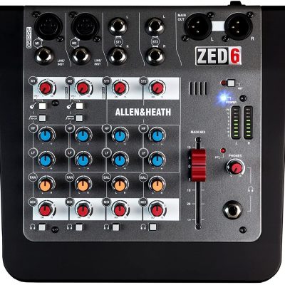 Allen & Heath ZED-6 6-Channel Mixer with Guitar DI Inputs