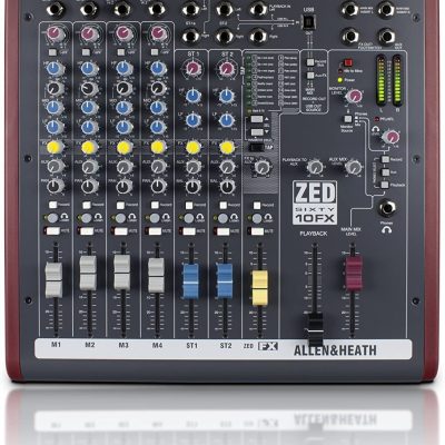 Allen & Heath ZED60-10FX Mixer with USB and 16 Effects for Small Bands