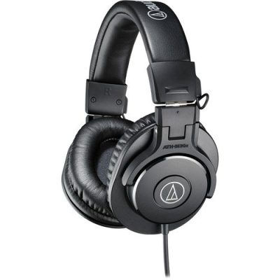 Audio Technica ATH-M30X Studio Monitor Headphones with 40mm Drivers and Sound Isolation