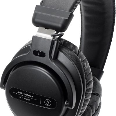 Audio Technica ATH-Pro5X BK Studio Headphones 40mm Drivers 1500mW Power DJ Monitoring