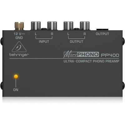 Behringer Phono Preamplifier PP400 with Dual RCA Inputs Outputs