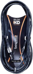 Bespeco Professional Microphone Cable HDJF450 3m XLR Female to 6.3mm Jack Black