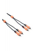 Bespeco 1.8M RCA Audio Cable SL2R180 2 Male to 2 Male Black Orange