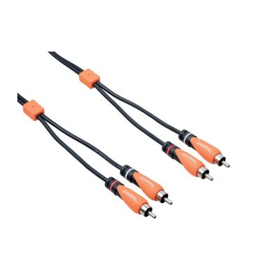 Bespeco 1.8M RCA Audio Cable SL2R180 2 Male to 2 Male Black Orange