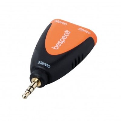 Bespeco SLAD225 3.5mm Stereo Male to Female Jack Connector Black