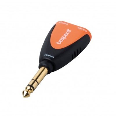 Bespeco SLAD230 Audio Adapter 6.3mm Stereo Plug to 2x3.5mm Sockets Black