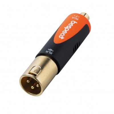 Bespeco XLR Male to RCA Female Adapter SLAD315 Black Orange