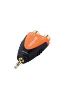 Bespeco SLAD380 2 x RCA Socket to 6.3mm Mono Jack Plug Adapter Black