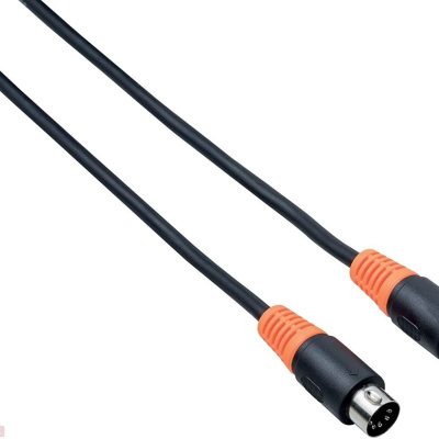 Bespeco MIDI Cable SLMM150 2m 5-Pin DIN High-Density Shielding Black