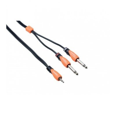 Bespeco SLYMSJ300 3.5mm to 2x6.3mm Stereo Audio Cable 3m
