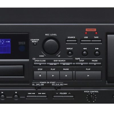 Tascam CD-A580 Cassette, CD, and USB Player/Recorder with Pitch Control