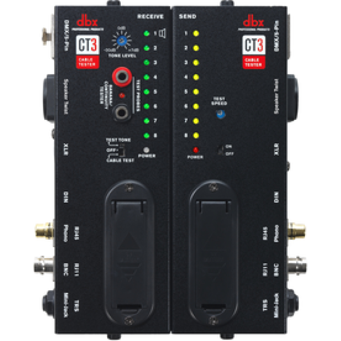 DBX Professional Cable Tester CT-3 with 8-Pin Testing and 2-Piece Design