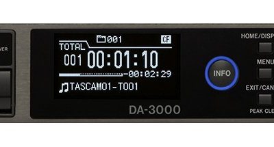 Tascam DA-3000 High Resolution Stereo Recorder 192kHz PCM 5.6MHz DSD