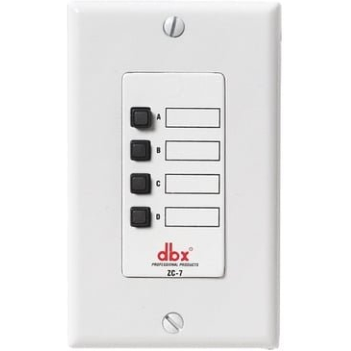 DBX Professional Zone Controller ZC-7 with Push-to-Talk Page Assignment
