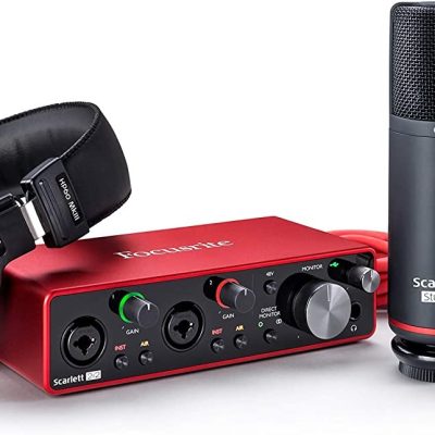 Focusrite Scarlett 2i2 Studio 3rd Gen USB Audio Interface with Mic and Headphones