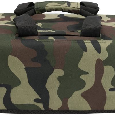 Magma 45 Vinyl Record Bag 150 - Holds 150 7-Inch Records - Camo-Green/Red