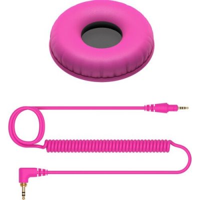 Pioneer DJ HC-CP08 Purple Cable & Earpads for HDJ-CUE1 Headphones Violet 1.2m Coiled