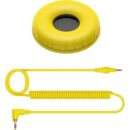 Pioneer DJ HC-CP08-Y Yellow Earpads and Coiled Cable for HDJ-CUE1 Headphones