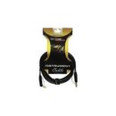 RoxTone Instrument Cable GGJJ110L5 10ft Gold Mono Black for Musicians