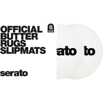 Serato 12" Butter Rug Slipmat with Control Vinyls - White/Black for DJ Turntables