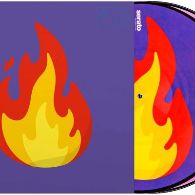 Serato Performance 12-inch Flame Emoji Control Vinyl Pair for DJ Turntables