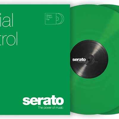 Serato 12" Control Vinyl Pair Green NoiseMap 6dB Louder for DJs
