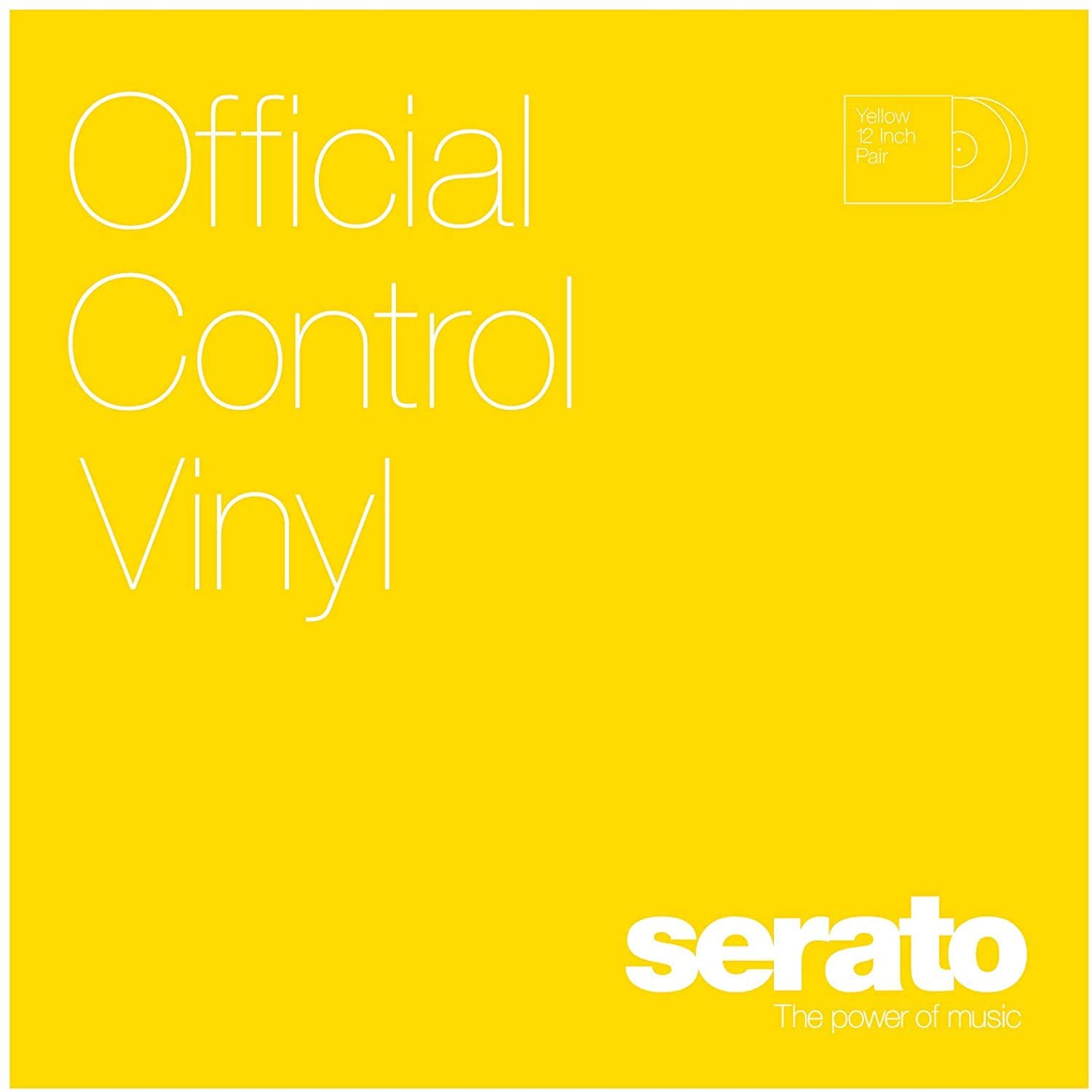 Serato 12" Yellow Control Vinyl Pair for DJ Turntables with NoiseMap 6dB Louder - Image 3