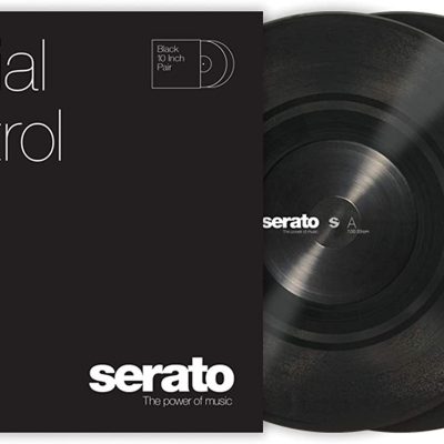 Serato 7" Performance Series Black Control Vinyl Pair for DJ Turntables
