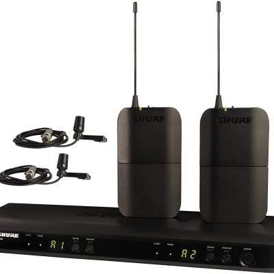 Shure BLX188UK/CVLX-K14 Dual Wireless Lavalier Microphone System with 2 Mics for Presentations