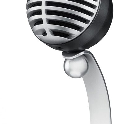Shure MV5 Digital Condenser Microphone, Grey, with USB and Lightning Cable for iOS and PC