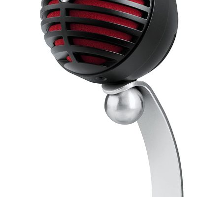 Shure Digital Condenser Microphone MV5 Black with Lightning Cable for iOS and USB for PC
