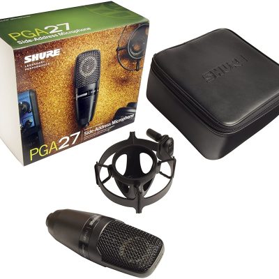 Shure Large-Diaphragm Condenser Microphone PGA27-LC with High-Pass Filter for Studio Vocals