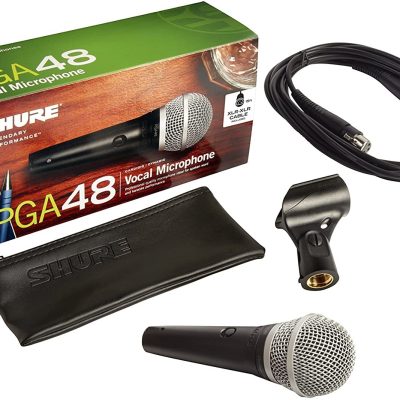Shure Dynamic Vocal Microphone PGA48 with 15ft XLR Cable for Speech and Karaoke