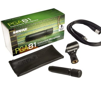 Shure PGA81-XLR Cardioid Condenser Microphone with 15ft XLR Cable for Instruments