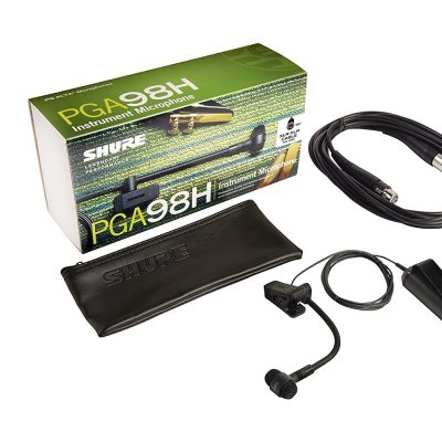 Shure Cardioid Condenser Microphone PGA98H-XLR with 15ft Cable for Brass Woodwind