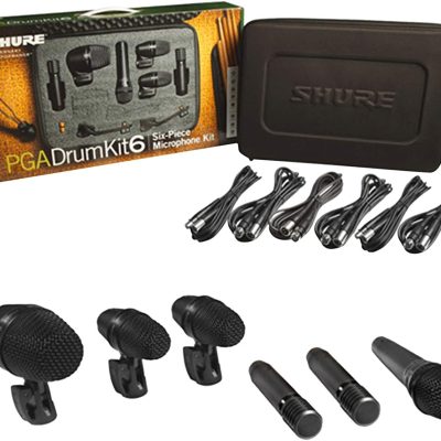 Shure Drum Microphone Kit PGADRUMKIT6 6-Piece for Performance and Recording